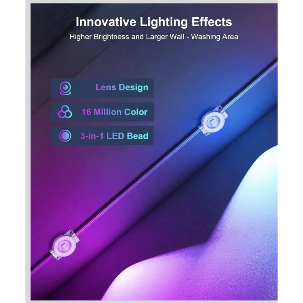 Fussion 200ft Permanent Outdoor Lights for House, 2025 Smart RGB LED Outside L 2